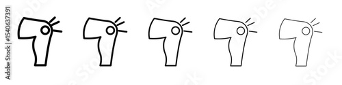 Knee pain icon Flat design on isolated background