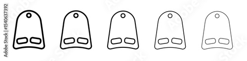 kick board icon Flat design on isolated background