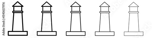 light house icon Flat design on isolated background