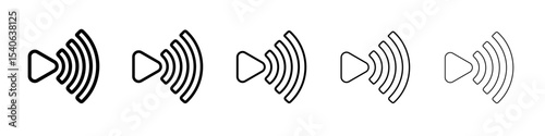 Live icon Flat design on isolated background