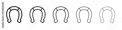 lucky horseshoe icon Flat design on isolated background