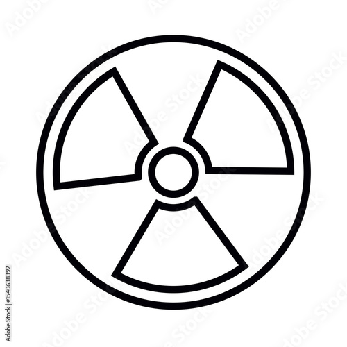 The radiation icon. Radiation symbol.