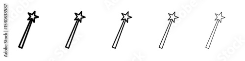 magic wand icon Flat design on isolated background