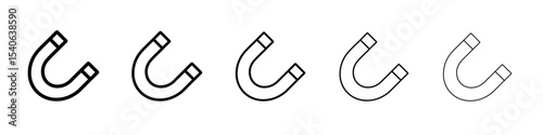 magnet icon Flat design on isolated background