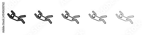 man fall down icon Flat design on isolated background