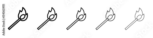 Matches icon Flat design on isolated background