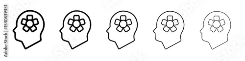 mental health icon Flat design on isolated background