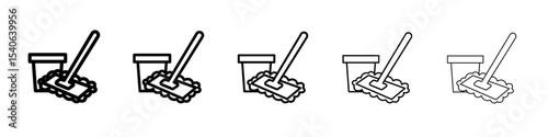 Mopping floors icon Flat design on isolated background