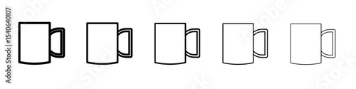 mug icon Flat design on isolated background