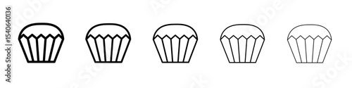 Muffin Icon Flat design on isolated background