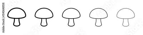 mushroom icon Flat design on isolated background