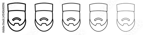 muslim man icon Flat design on isolated background
