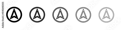 Navigator arrow icon Flat design on isolated background