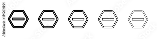 Negative sign icon Flat design on isolated background