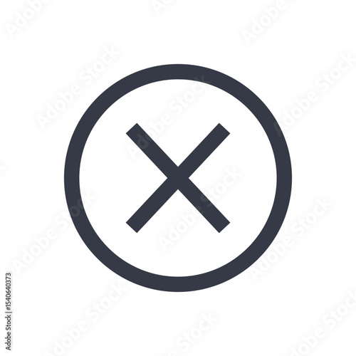 Grey close window icon template. Close menu sign vector eps10 on white background