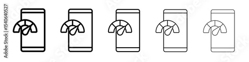 Network speed test icon Flat design on isolated background