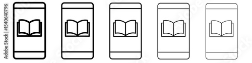 Online library icon Flat design on isolated background