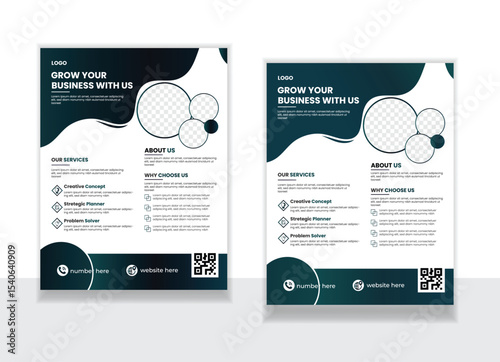 Vector modern business corporate flyer template design 