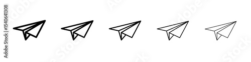 paper plane icon Flat design on isolated background