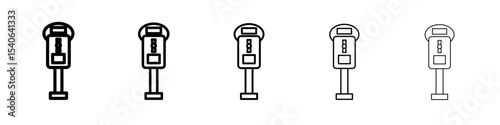 parking meter icon Flat design on isolated background