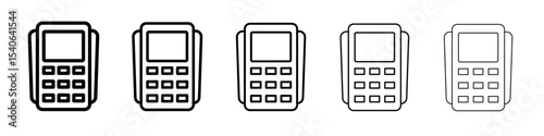 Payment terminal icon Flat design on isolated background