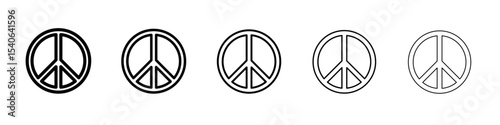 peace icon Flat design on isolated background