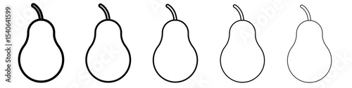 pear icon Flat design on isolated background