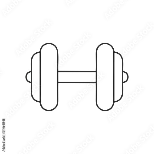 Barbell icon isolated on white background. Barbell icon simple sign. Barbell icon trendy and modern symbol for graphic and web design.