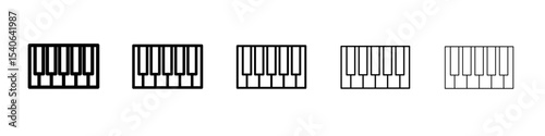 piano icon Flat design on isolated background