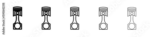 piston icon Flat design on isolated background