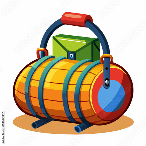 3d render of an old fashioned oil barrel