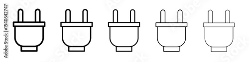 plug icon Flat design on isolated background