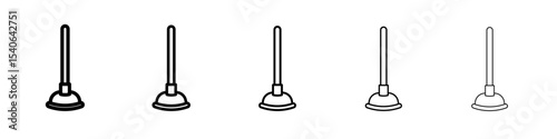 plunger icon Flat design on isolated background
