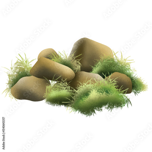 Moss fallen log