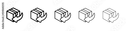 product return Box icon Flat design on isolated background