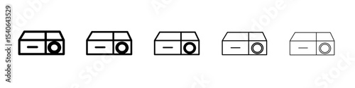 projector icon Flat design on isolated background