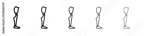 Prosthetic leg icon Flat design on isolated background