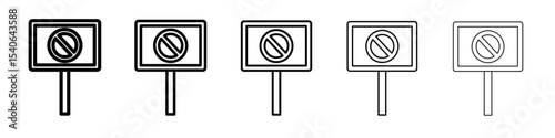 Protest banner in hand icon Flat design on isolated background