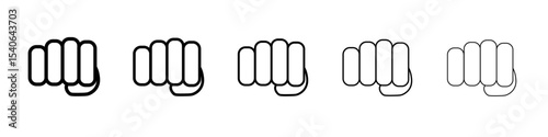 punch fist hand icon Flat design on isolated background