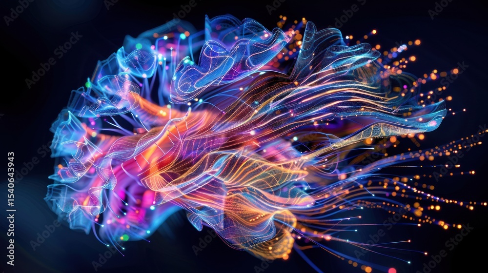 Obraz premium Abstract brain visualization