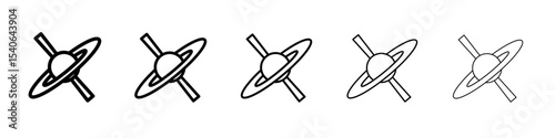 quasar icon Flat design on isolated background