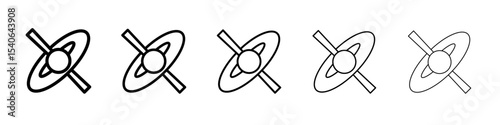 quasar icon Flat design on isolated background