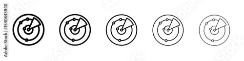 radar icon Flat design on isolated background