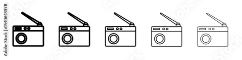 radio icon Flat design on isolated background
