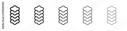 Radiculopathy radicular syndrome icon Flat design on isolated background