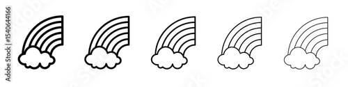 rainbow icon Flat design on isolated background
