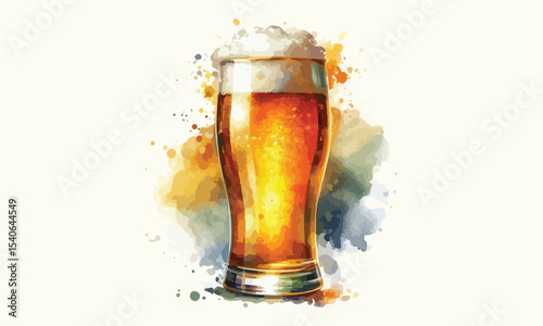 beer mug, free drink, watercolor mugs of beer
