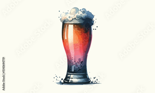 beer mug, free drink, watercolor mugs of beer