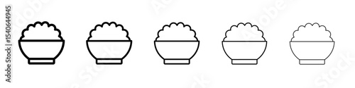 rice bowl icon Flat design on isolated background