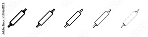 rolling pin icon Flat design on isolated background